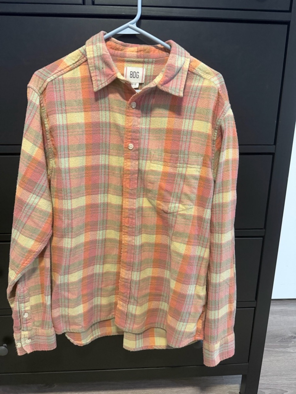 BDG plaid button down shirt, size medium